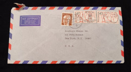 C) 1974, GERMANY, AIR MAIL, ENVELOPE SENT TO THE UNITED STATES. MULTIPLE STAMPS. XF - Sonstige & Ohne Zuordnung