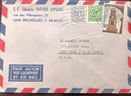 C) 1974, BELGIUM, AIR MAIL, COVER SENT TO THE UNITED STATES, MULTIPLE STAMPS. XF - Autres & Non Classés