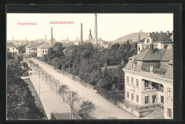 AK Warnsdorf / Varnsdorf, Hauptstrasse Aus Der Vogelschau  - Czech Republic