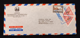 C) 1974, COSTA RICA, AIR MAIL, ENVELOPE SENT TO THE UNITED STATES DOUBLE STAMPED. XF - Costa Rica
