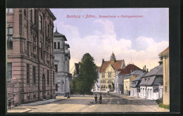 AK Rumburg / Rumburk, Dammstrasse Und Staatsgymnasium  - Tsjechië
