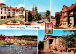 73943485 Meiningen_Thueringen Schloss Kirche Ortspartie Theater Schwimmbad - Meiningen