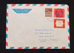 C) 1974, GERMANY, AIR MAIL, COVER SENT TO THE UNITED STATES, MULTIPLE STAMPS. XF - Autres & Non Classés