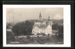 AK Prag / Praha-Cakovice, Kirche Mit Umgebung  - Tsjechië