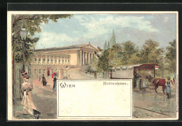 Lithographie Wien, Herrenhaus Mit Kutsche  - Sonstige & Ohne Zuordnung