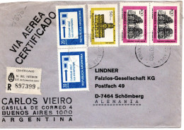 78438 - Argentinien - 1979 - 2@800P Kirchenruine MiF A R-LpBf BUENOS AIRES -> Westdeutschland - Covers & Documents