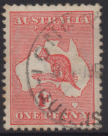 AUSTRALIA 1913 1d RED KANGAROO (DIE I) STAMP PERF.12 WMK 2  SG.2 VFU. - Usati