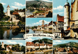 73863443 Wertheim Main Partie An Der Tauber Taubermuendung Spitzer Turm Burgblic - Wertheim
