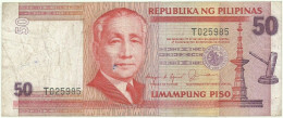 PHILIPPINES - 50 Piso - ND ( 1987 - 1994 ) - Pick 171.a - Sign. 11 - Serie T - Seal Type 4 - Filippijnen