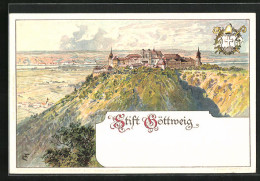 Lithographie Göttweig, Das Stift Auf Dem Berg  - Autres & Non Classés