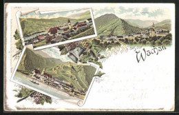 Lithographie Rossatz /Wachau, Ortsansicht, Dürnstein, Spitz  - Autres & Non Classés