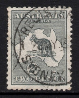 AUSTRALIA 1913 2d GREY  KANGAROO (DIE I) STAMP PERF.12 WMK 2  SG.3 VFU. - Gebruikt