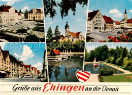 73829849 Ehingen Donau Marktplatz Strassenpartie Schwanenteich Kirche Ehingen Do - Sonstige & Ohne Zuordnung