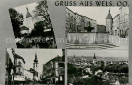 73755615 Wels Motive Innenstadt Kirche Brunnen Stadtpanorama Wels - Other & Unclassified