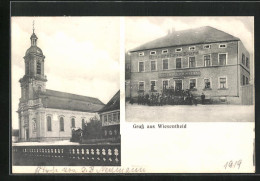 AK Wiesentheid, Gasthaus Zum Stern, Kirche  - Autres & Non Classés