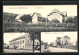AK Markersbach, Gasthof, Bäckerei Von Johannes Schröder, Oberförsterei  - Markersbach