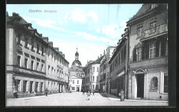 AK Glauchau, Schlossplatz Mit Restaurant Im Gewerbehaus  - Glauchau