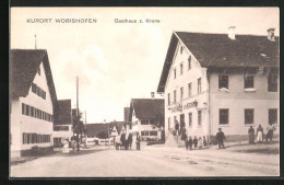 AK Wörishofen, Strassenpartie Am Gasthaus Zur Krone  - Bad Wörishofen