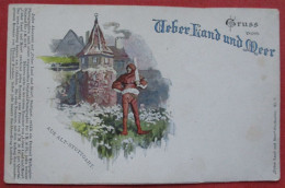 Über Land Und Meer, Zeitung, Knecht Auf Blumenwiese Mit Turm   Ref 6404 - Stuttgart