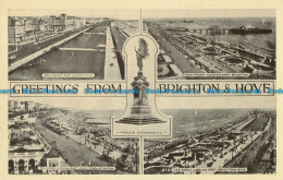 R025449 Greetings From Brighton And Hove. Multi View. A. W. W. Brighton. 1955 - World