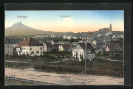 AK Hechingen, Totalansicht Des Ortes Mit Schloss In Der Ferne  - Hechingen