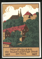 Steindruck-AK Nordhausen /Harz, 1000 Jahrfeier Der Stadt 1927  - Sonstige & Ohne Zuordnung