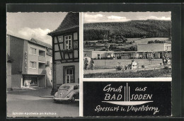 AK Bad Soden /Salmünster, Spessart U. Vogelsberg, Sprudel-Apotheke Am Rathaus, Ortspartie  - Bad Soden