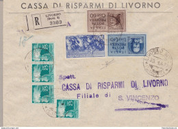 1947 Rara Affrancatura Mista Di Emergenza Luogotenenza-Repubblica Certificato Sorani - Europe