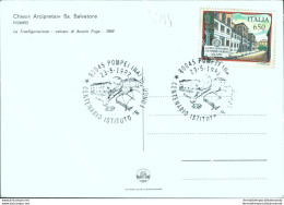 Bl133 Cartolina Pompei Annullo Primo Giorno Francobollo Milano Liceo Parini - Autres & Non Classés