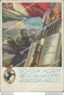 Be342 Cartolina Militare Scuola Allievi Ufficiali Di Compl.di Fanteria Arezzo - Regimenten