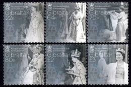 2017 Gibraltar 1774-1779 65 Years Of The Coronation Of Elizabeth II 19,50 € - Koniklijke Families