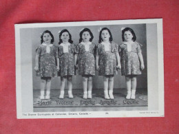 Dionne Quintuplets At Callander, Ontario, Canada    Ref 6404 - Other & Unclassified