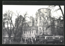 AK Stuttgart, Brand Des Alten Schlosses Mit Schaulustigen 1931  - Disasters