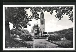 AK Erkner, Kirche Und Kriegerdenkmal  - Erkner