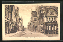 AK Lemgo, Mittelstrasse Mit Rathaus  - Lemgo