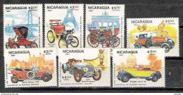 628  Cars - Voitures - Nicaragua Yv 1338-41 + PA  - MNH - 1.95 (8) - Voitures