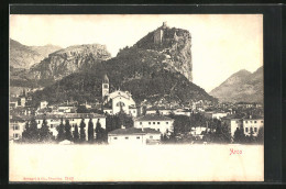 Cartolina Arco, Ortsansicht Mit Burg Auf Berg  - Sonstige & Ohne Zuordnung
