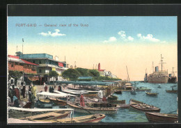 CPA Port Said, General View Of The Quay  - Otros & Sin Clasificación
