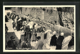 AK Jerusalem, The Jews Wailing Wall  - Palästina