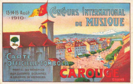 13974725 Carouge_GE Concours International De Musique Carte Officielle Tombola K - Autres & Non Classés