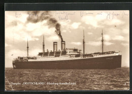 AK Passagierschiff Deutschland Vor Der Küste  - Piroscafi