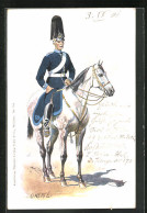 Künstler-AK O. Merte: Soldat In Blauer Uniform Auf Weissem Pferd  - Mertè, O.