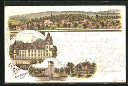 Lithographie Rheden, Totalansicht Der Gemeinde, Schloss Rheden, Kirche  - Other & Unclassified