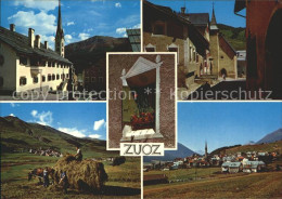 11703375 Zuoz GR Kirche Dorfpartie Heuernte Panorama Zuoz - Other & Unclassified