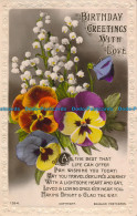 R025714 Birthday Greetings With Love. Flowers. Beagles And Co. RP. 1931 - Monde