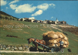 11701935 Guarda Inn Mann Mit Pferdewagen Voll Heu Guarda - Sonstige & Ohne Zuordnung