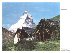 11698715 Zermatt VS Matterhorn Findelen Kuenstlerkarte Fussgemalt  - Andere & Zonder Classificatie