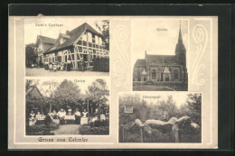 AK Lehmke, Stehr`s Gasthaus, Kirche, Garten  - Andere & Zonder Classificatie