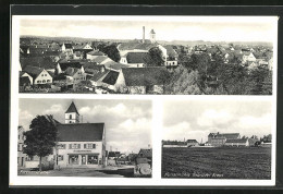 AK Manching, Geschäft Kirchenkramer, Kunstmühle Gebrüder Kraus, Teilansicht  - Manching