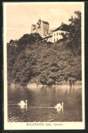 AK Ballenstedt /Harz, Schloss Vom Wasser Aus Gesehen  - Ballenstedt